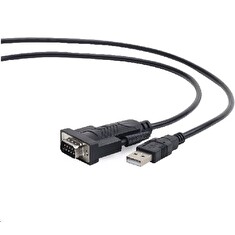 GEMBIRD CABLEXPERT Kabel adapter USB-serial 1,5m 9 pin (com), černý