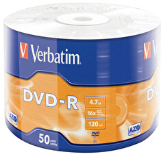 VERBATIM DVD-R 4,7 GB 16x 50-spindl RETAIL