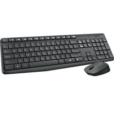 LOGITECH set MK235/ Bezdrátová klávesnice + myš/ 2.4GHz/ USB přijímač/ CZ/ šedý