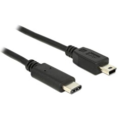Delock Kabel USB Type-C™ 2.0 samec > USB 2.0 typ Mini-B samec 0,5 m černý