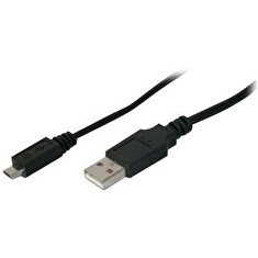 PremiumCord - Kabel USB - USB (M) do 5 pinů Micro-USB typ B (M) - 1 m - lisovaný - černá