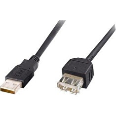 PremiumCord - Prodlužovací šňůra USB - USB (M) do USB (F) - USB 2.0 - 5 m - černá