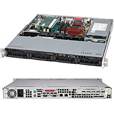 SUPERMICRO 1U chassis 4x 3,5" HS SAS/SATA, 350W (80PLUS Platinum)