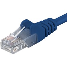 PREMIUMCORD Patch kabel UTP RJ45-RJ45 CAT5e 1m modrá