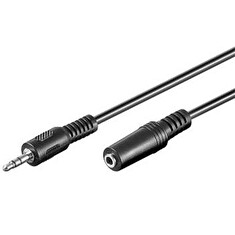 PREMIUMCORD Kabel audio 3,5mm Jack - Jack prodlužovací 3m (M/F, stereo)