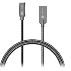 CONNECT IT Wirez Steel Knight Micro USB - USB, metallic anthracite, 2,1 A , 1 m