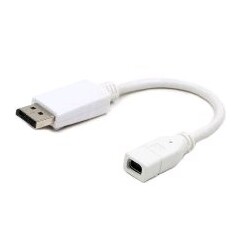 Gembird adaptér Displayport (M) -> Displayport mini (F), bílý