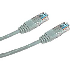 DATACOM Křížený UTP patch kabel 0,5m Cat5e šedý