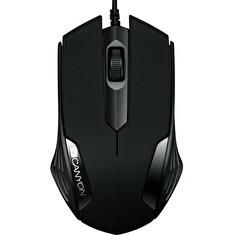 CANYON myš optická drátová, 3 tlačítka, 1000dpi, černá