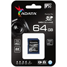 ADATA SDXC 64GB UHS-I U3 V30S 95/60MB/s