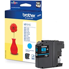 BROTHER inkoustová náplň LC-121C/ Azurová/ 300 stran