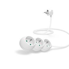 CONNECT IT prodlužovací kabel 230 V, 3 zásuvky, 1,5 m, bez vypínače (bílý)