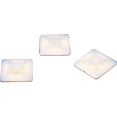 Fixapart CTMB 02 - samolepící příchytka pro stahovací pásky 4.8mm, 28x28mm, bílá