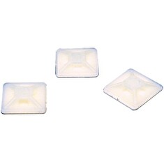 Fixapart CTMB 01 - samolepící příchytka pro stahovací pásky 3.6mm, 19x19mm, bílá