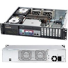 SUPERMICRO 2U chassis (Short Depth 14,5") 2x 3,5" Fix, front IO, 500W (80+Platinum)