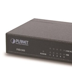 FSD-503 switch 5x 10/100Base-TX, 10", kov, fanless