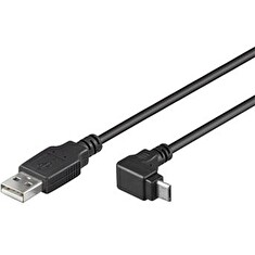 PremiumCord Kabel micro USB 2.0, A-B, 90°, 3m