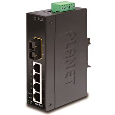 Planet ISW-511TS15, 4x 10/100Base-TX+ 1x 100FX 15km, SM, DIN, IP30, -40~75°C