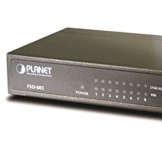 Planet FSD-803 switch 8x10/100Base-TX, 10", kov, desktop, fanless