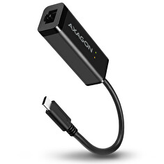 AXAGON ADE-SRC, USB-C 3.2 Gen 1 - Gigabit Ethernet síťová karta, auto instal, černá