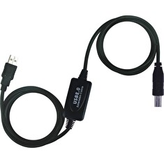 PremiumCord USB 2.0 repeater a propojovací kabel (A/M-B/M)/ 10m/ černý