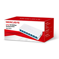 MERCUSYS switch MS108, 8x 10/100Mb/s RJ45, fanless