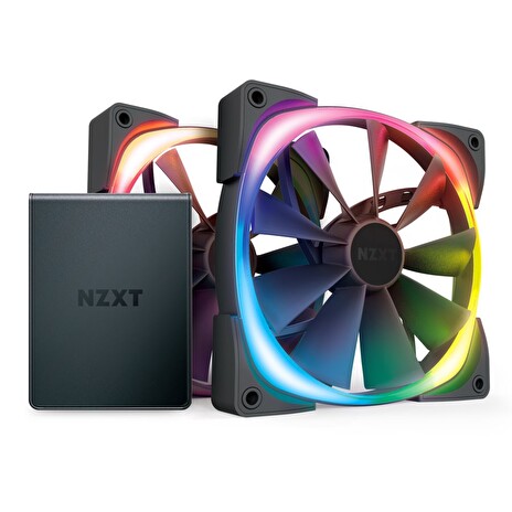 NZXT ventilátor Aer RGB 2 Series Twin Starter kit / HF-2812C-D1 / HUE 2 / 2x 120 mm / 22 – 33 dBA / 4-pin