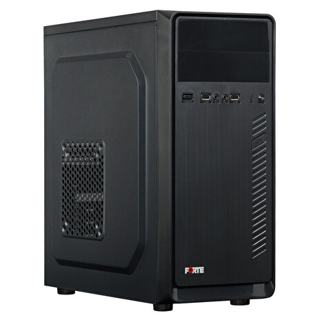 PORTE skříň MidT B31 / Middle tower / bez zdroje / 2x USB 2.0 / černá
