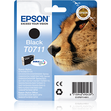 Epson originální ink C13T07114021, black - prošlá expirace (feb2019)