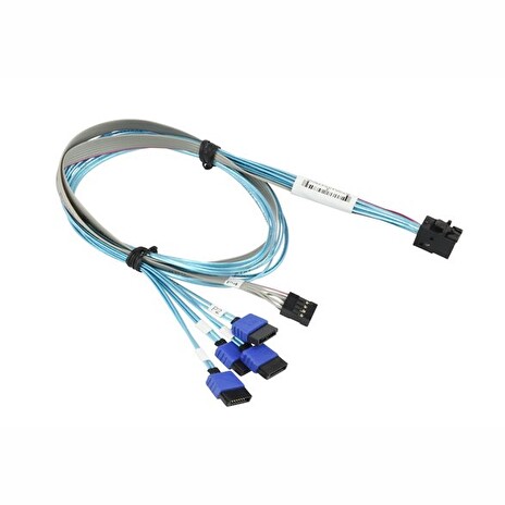 Supermicro Internal MiniSAS HD SFF-8643 to 4 SATA 60/60/60/60cm with Sideband Cable