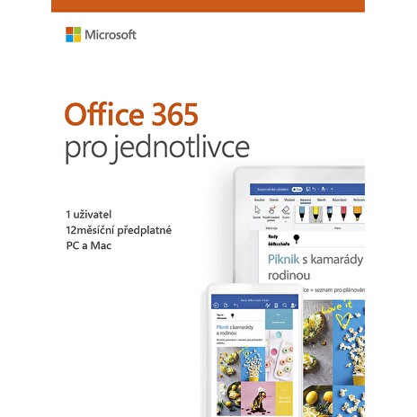 MS FPP Office 365 pro jednotlivce Mac/Win CZ P4 - roční předplatné