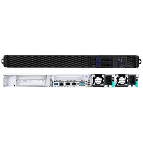 TYAN Transport HX 1U GPU server 1x SP3, 16x DDR4 ECC R, 2x.2,5, 2x M.2, 2x PCIe 2x 1600W (plat.), 2x 10Gb LAN, IPMI