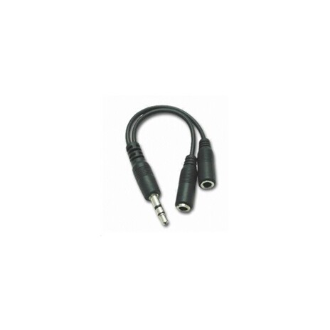 PREMIUMCORD Kabelová rozdvojka 3,5 Jack M - 2xF 10cm