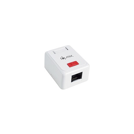 Zásuvka Solarix CAT5E UTP 1 x RJ45 na omítku bílá