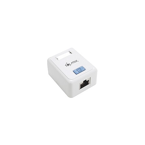 Zásuvka Solarix CAT5E STP 1 x RJ45 na omítku bílá