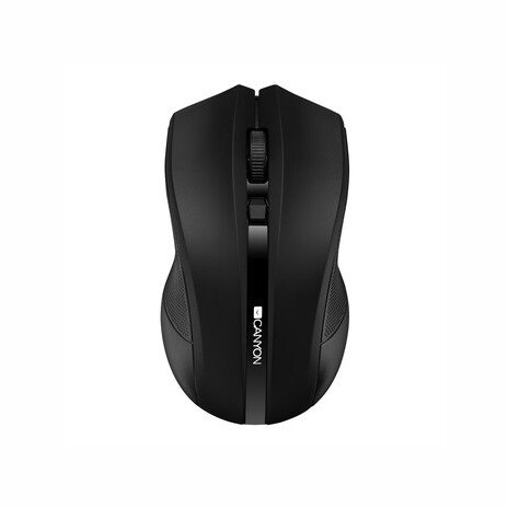 CANYON myš optická bezdrátová MW-5, nastavitelné rozlišení 800/1200/1600 dpi, 4 tl, USB reciever, černá