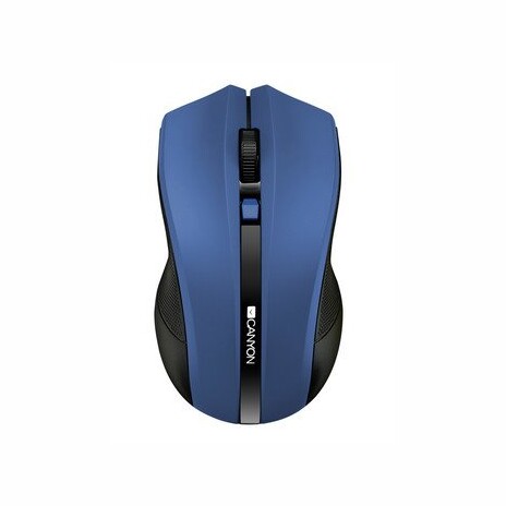 CANYON myš optická bezdrátová MW-5, nastavitelné rozlišení 800/1200/1600 dpi, 4 tl, USB reciever, modrá