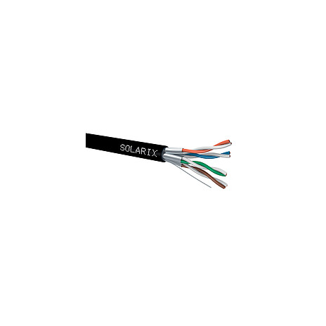 Instalační kabel Solarix CAT6A STP PE Fca 500m/cívka venkovní SXKD-6A-STP-PE