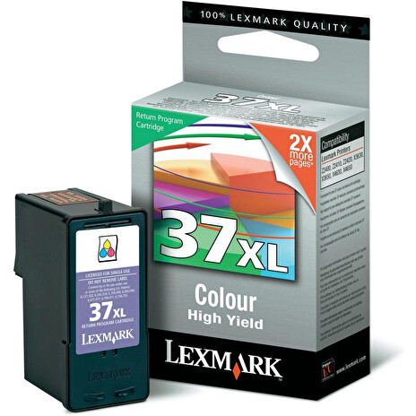 Lexmark originální ink 18C2180E, #37XL, color, return, 500str., Lexmark Z2420, X4650