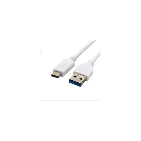 Kabel C-TECH USB 3.0 AM na USB-C kabel (AM/CM), 1m, bílý