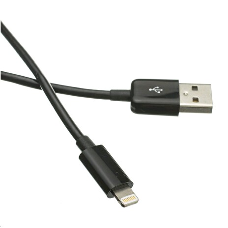 C-TECH Kabel USB 2.0 Lightning (IP5 a vyšší) nabíjecí a synchronizační kabel, 1m, černý