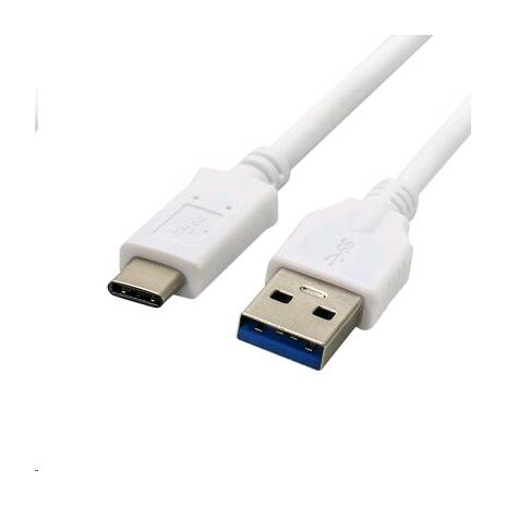 Kabel C-TECH USB 3.0 AM na USB-C kabel (AM/CM), 2m, bílý