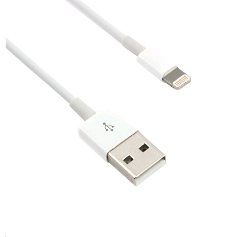 Kabel C-TECH USB 2.0 Lightning (IP5 a vyšší) nabíjecí a synchronizační kabel, 1m, bílý