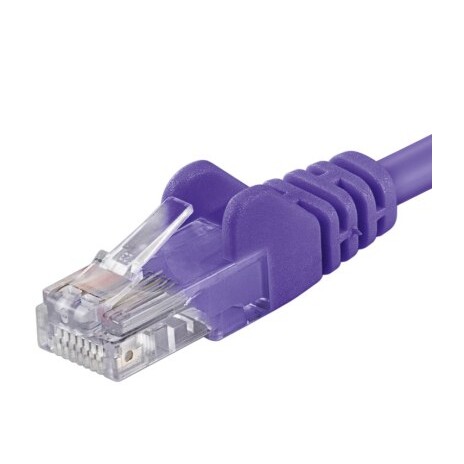 PremiumCord Patch kabel Cat6 UTP, délka 0.5m, fialová