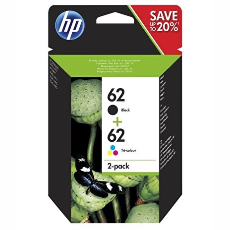 HP ink 62 (černá 4ml, barevná 4,5ml) pro HP ENVY 5540, HP ENVY 5640, HP ENVY 7640, HP OfficeJet 5740