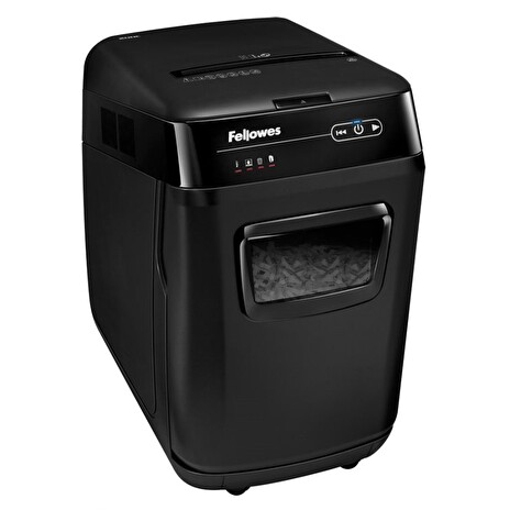 FELLOWES skartovač AutoMax 200 C/ křížový řez 4x38 mm/ objem koše 32 l/ certifikát NBÚ/ stupeň utajení P-4 (důvěrné)