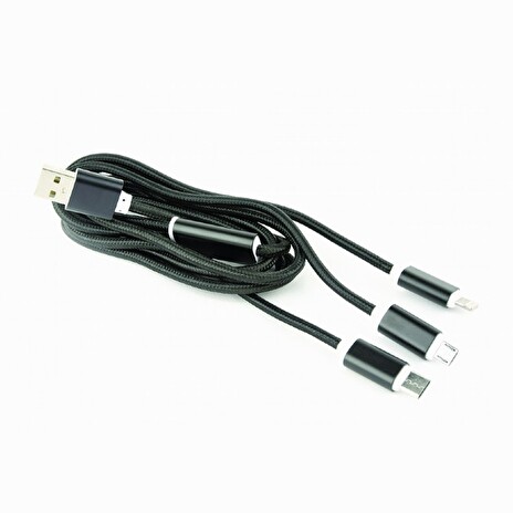 Gembird USB charging combo 3-in-1 cable, black, 1m