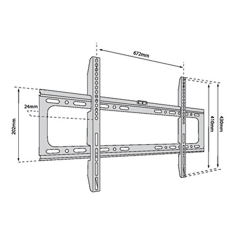 TB TV wall mount TB-750 up to 65", 40kg max VESA 600x400