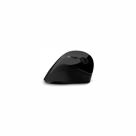 CONNECT IT FOR HEALTH Gloss ergonomická vertikální myš, (+ 1x AA baterie zdarma), bezdrátová, ČERNÁ