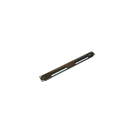 19" Patch panel XtendLan 16port, UTP, Cat5E, 30µm, duální svorkovnice, černý